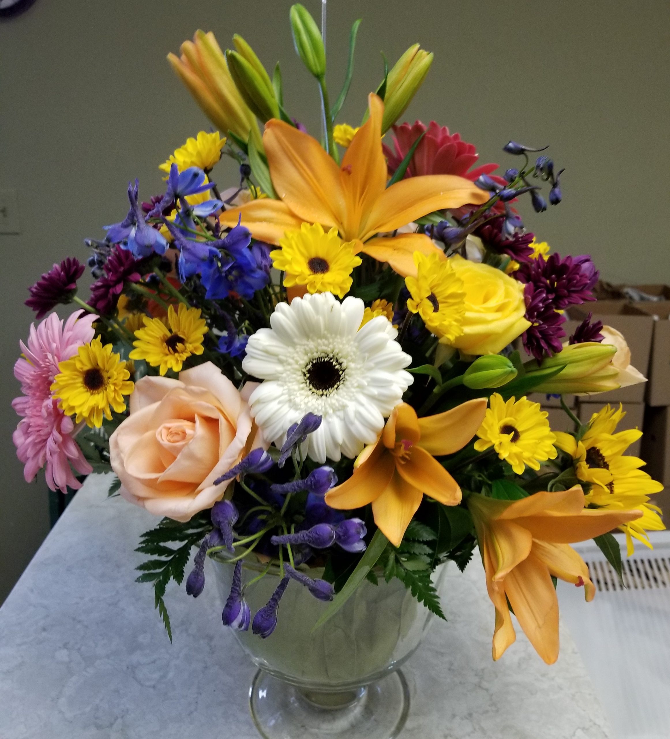 Small Floral Sympathy Spray. Photos are examples only - Image 4