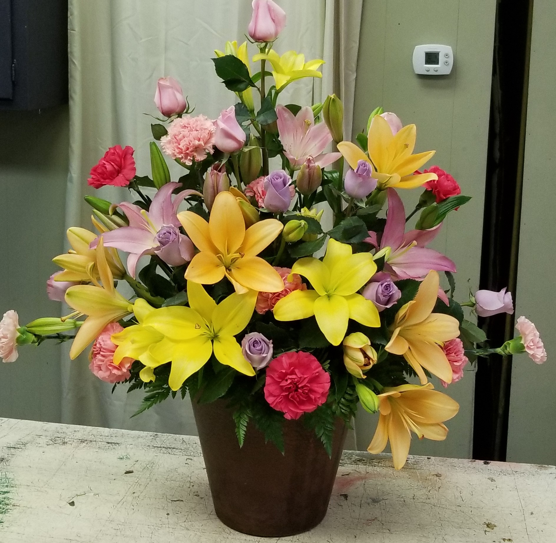 Small Floral Sympathy Spray. Photos are examples only - Image 7