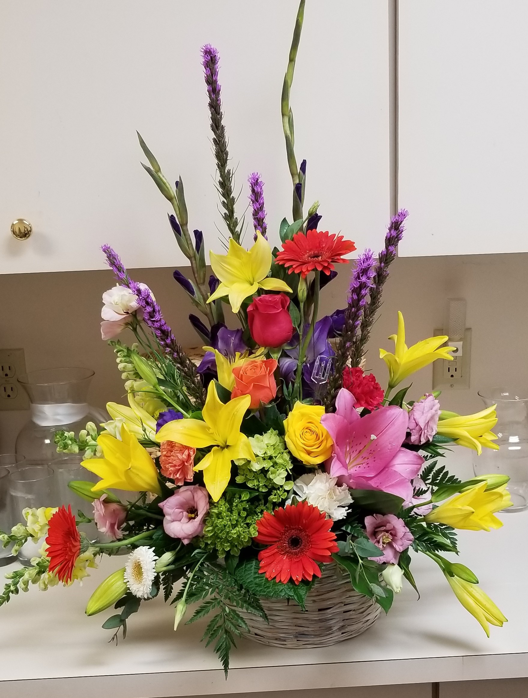 Large Floral Sympathy Spray. Photos are examples only - Image 3