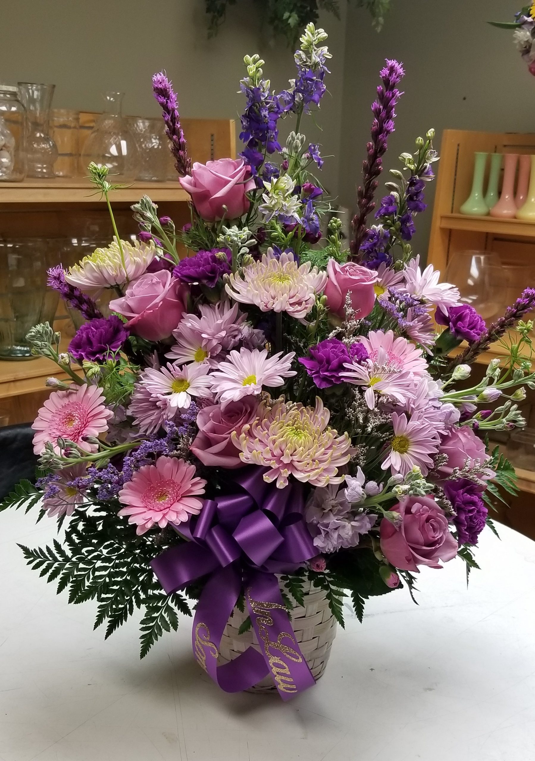 Medium Floral Sympathy Spray. Photos are examples only - Image 5