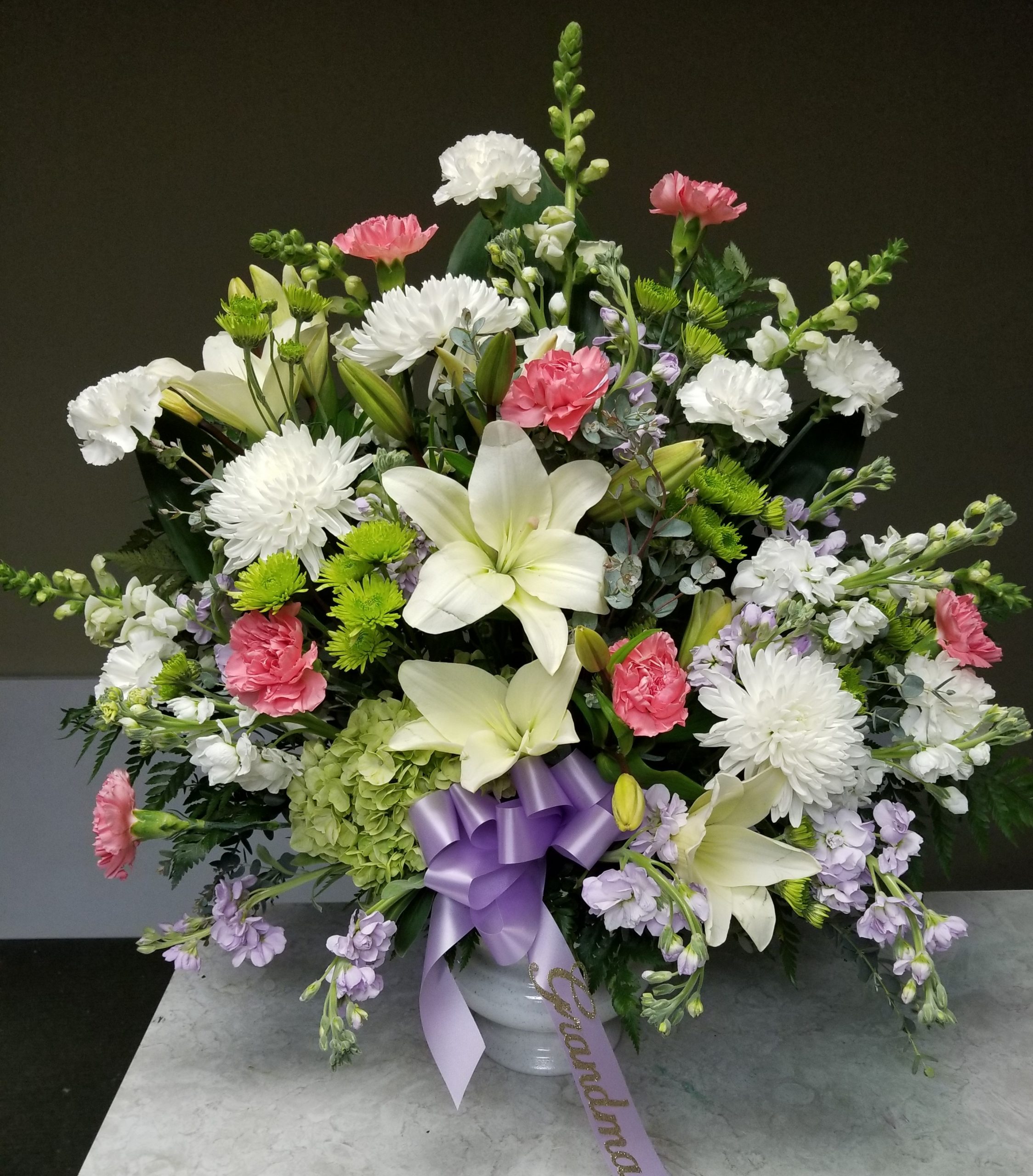 Medium Floral Sympathy Spray. Photos are examples only - Image 12