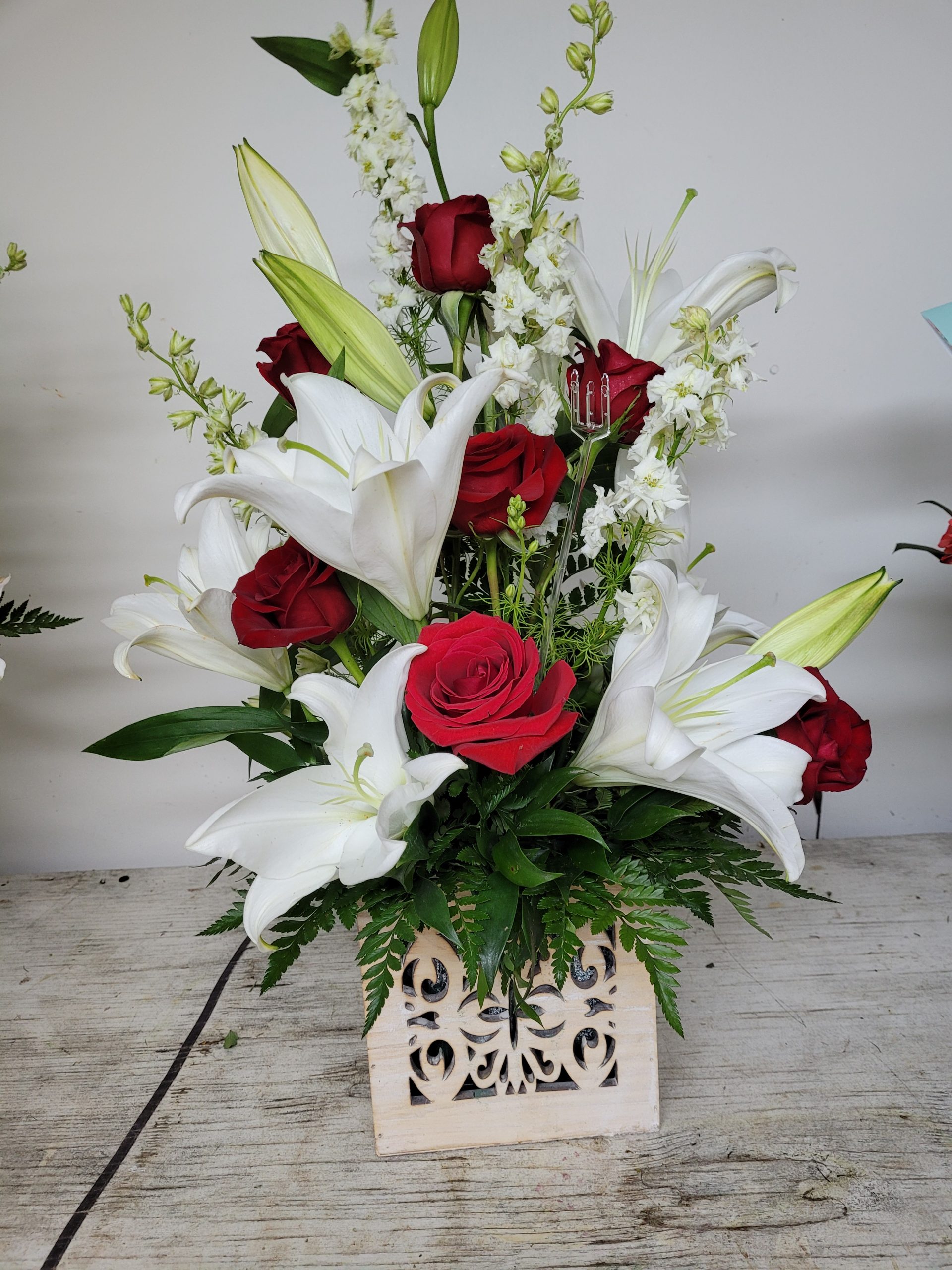 Small Floral Sympathy Spray. Photos are examples only - Image 8