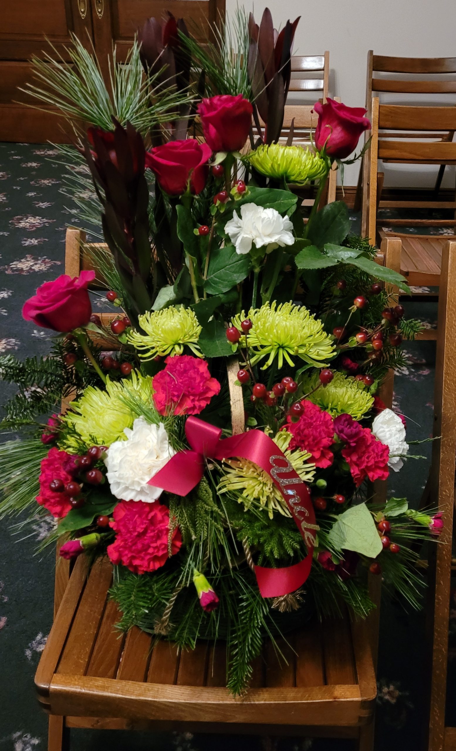 Small Floral Sympathy Spray. Photos are examples only - Image 10