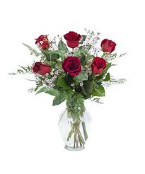 V-Day 1/2 Dozen Roses Arranged Price