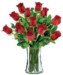 V-Day 1 Dozen Roses Arranged Price 2/6/2026-2/16/2026