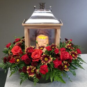 Memorial Lanterns-with designer choice fresh flower surround Limited Supply Varies Often Photos are examples only..