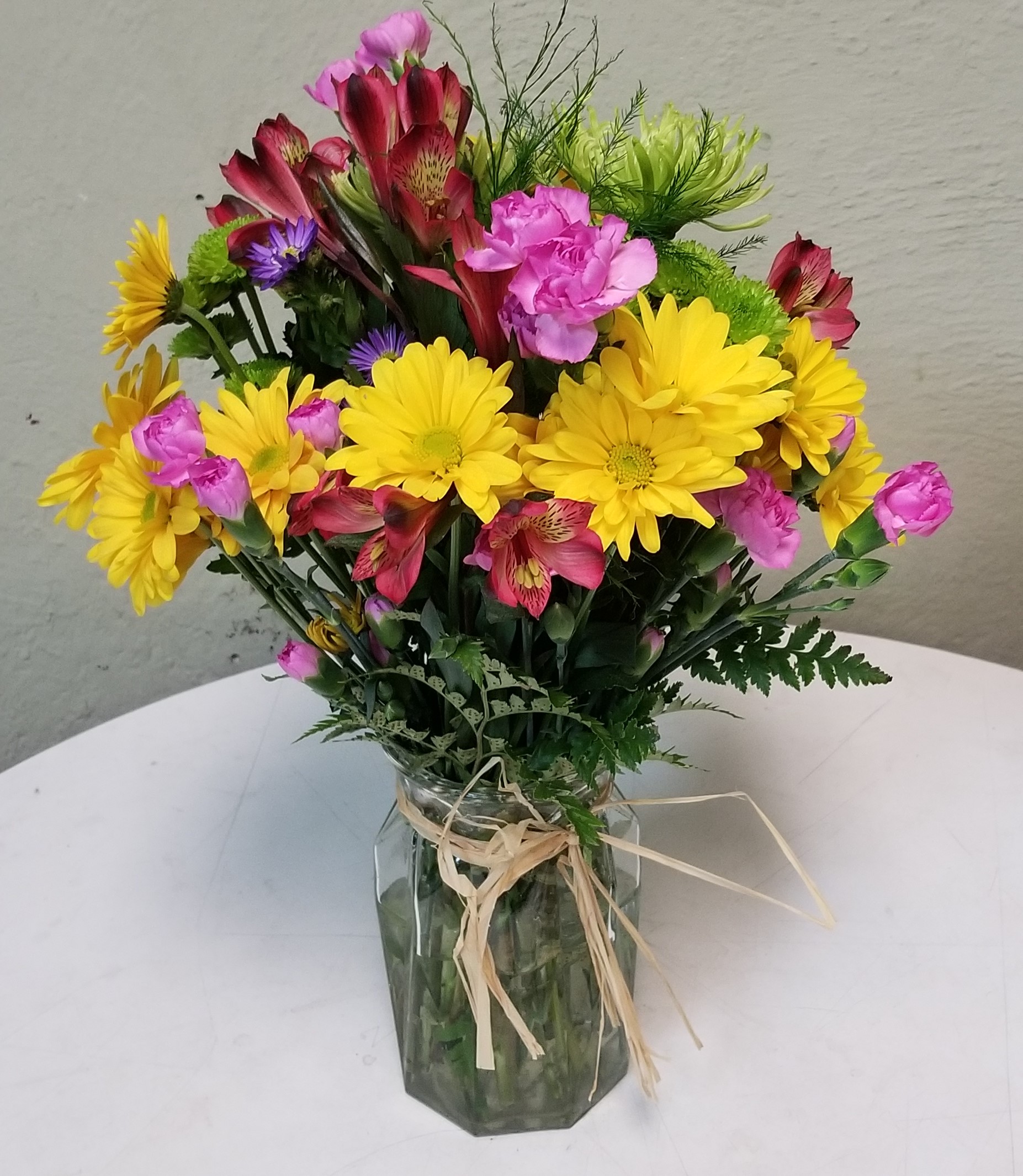 Medium-Vase nice mix of flowers. Photos are examples only. - Image 2