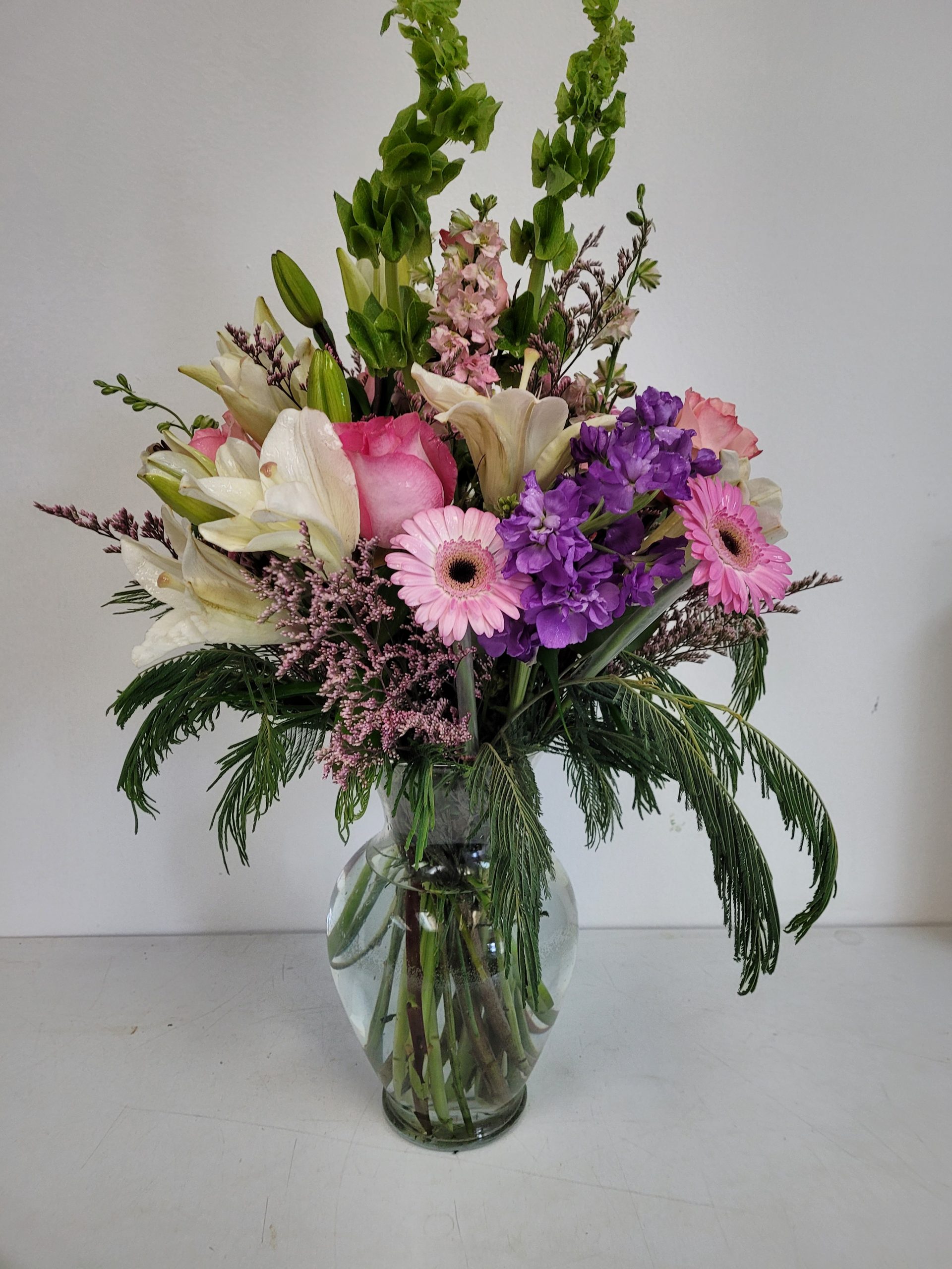 Large vase, mix of standard and novelty flowers. Photos are examples - Image 3
