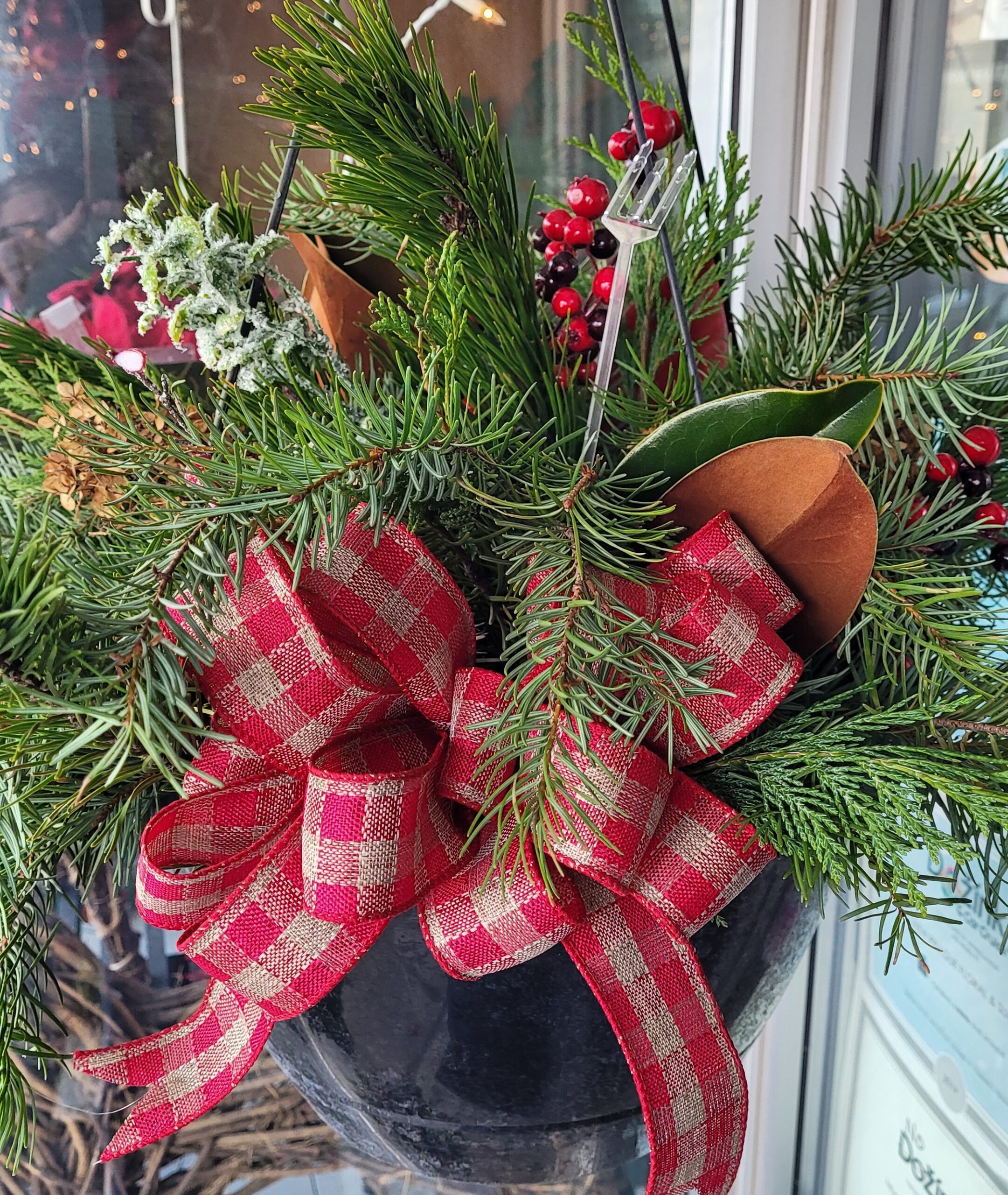 Holiday Greens Outdoor Hanging or Cemetery Basket Class 11/20/25 6pm - Image 2